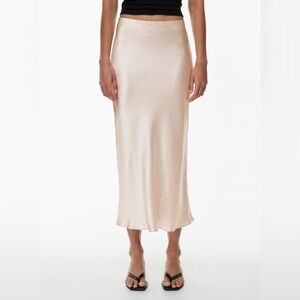 Aritzia Babaton Slip Satin Midi Skirt